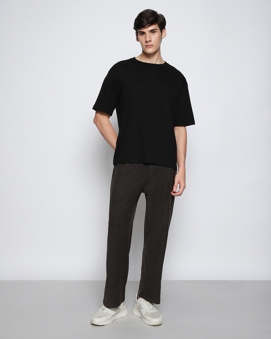 Buy Men's Black Over Dyed Oversized Pants Online at Bewakoof