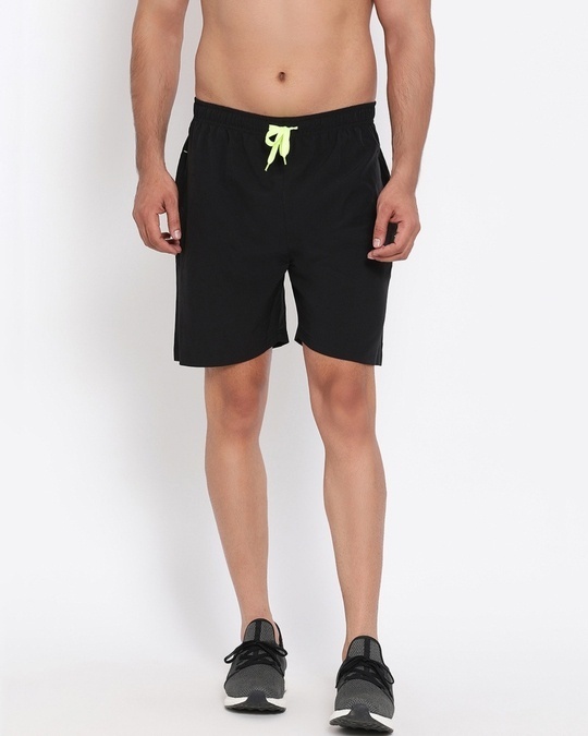 Buy Men's Black Polyester Shorts for Men Black Online at Bewakoof