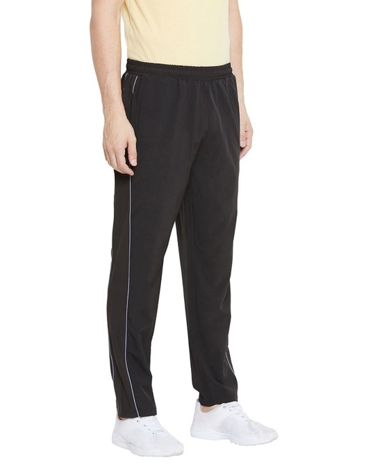 Buy Men's Black Polyester Track Pants Online at Bewakoof
