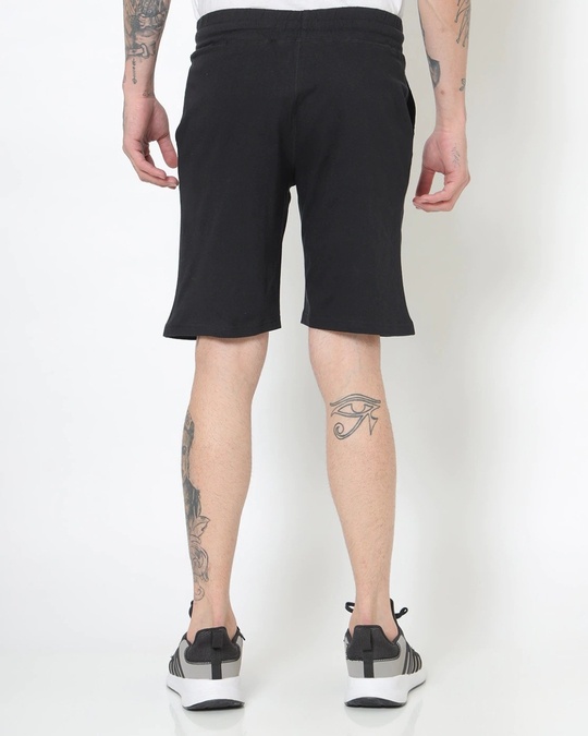 Buy Men's Black Printed Shorts Online at Bewakoof