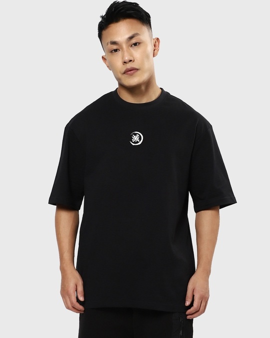 Buy Men's Black Slayer Squad Graphic Printed Oversized T-shirt Online ...