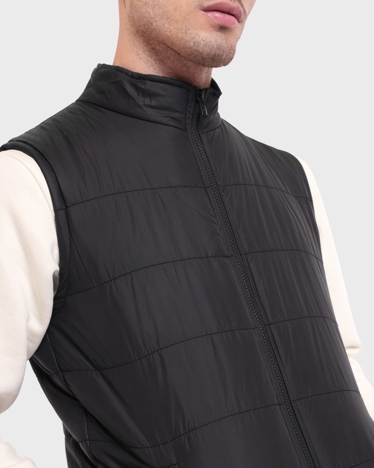 Sleeveless Puffer Vest Heren - Gewatteerd Bodywarmer Met Capuchon