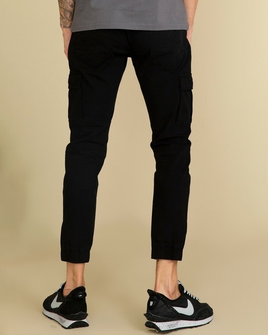 Buy Men's Black Slim Fit Cargo Pants for Men Black Online at Bewakoof