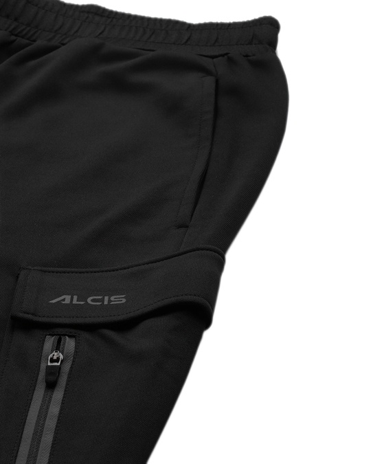 black slim fit track pants