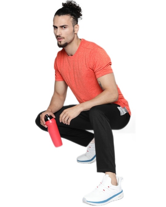 black slim fit track pants