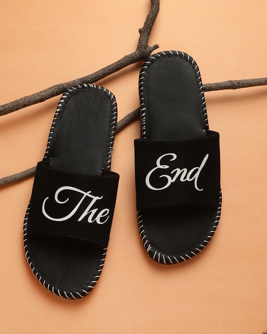 Shop Men's Black The end Flip Flops & Sliders-Front