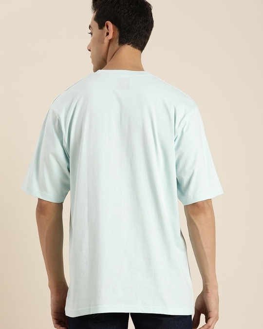 Buy Men's Blue College Typography Oversized T-shirt for Men Blue Online ...