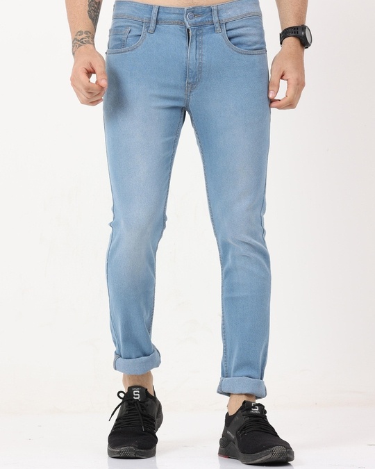 Buy Men's Blue Skinny Fit Jeans for Men Blue Online at Bewakoof
