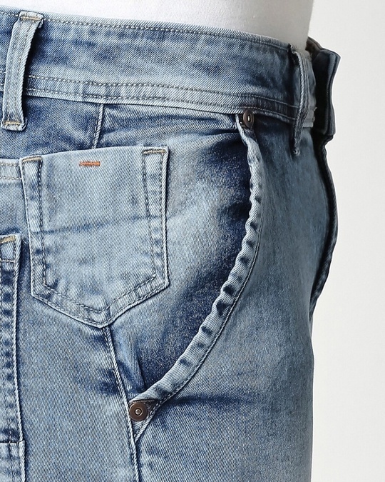 Buy Men's Blue Slim Fit Faded Jeans for Men Blue Online at Bewakoof
