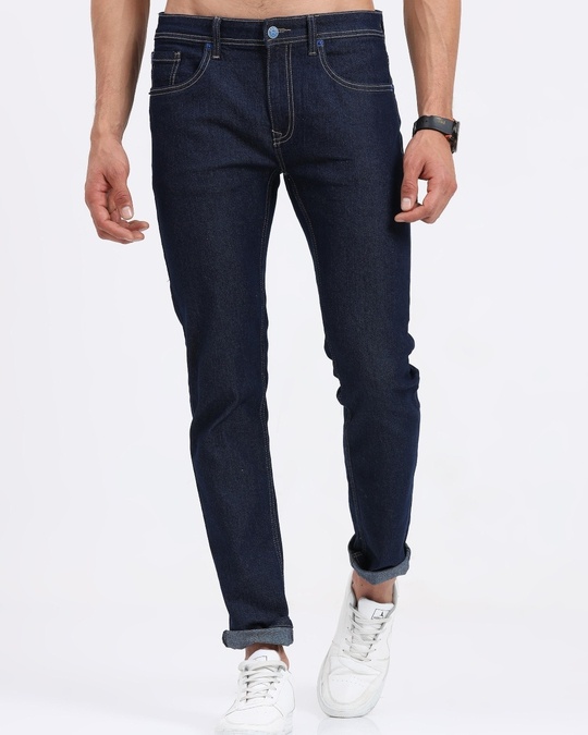 Buy Men's Blue Slim Fit Jeans Online at Bewakoof