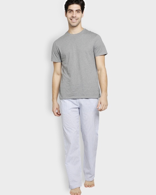 Buy Men's Blue Striped Pyjamas Online in India at Bewakoof