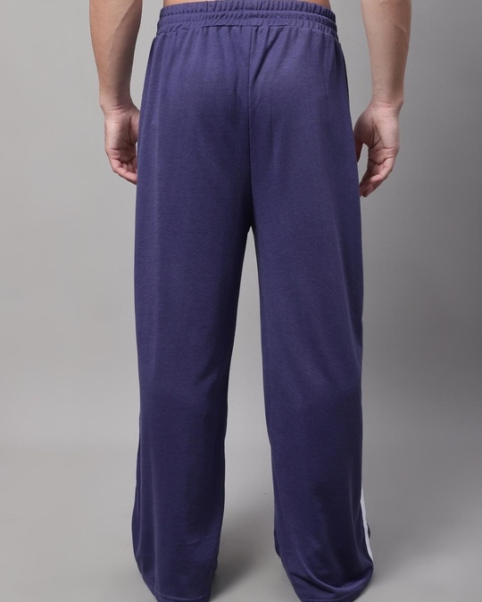 Buy Men's Blue Striped Relaxed Fit Track Pants Online at Bewakoof