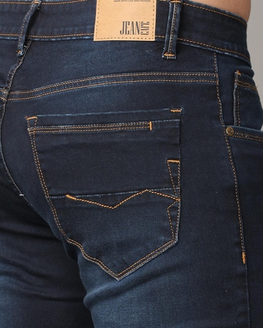 Buy Men's Blue Washed Slim Fit Jeans for Men Blue Online at Bewakoof