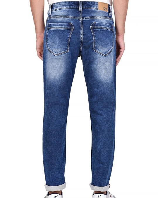 Buy Men's Blue Washed Slim Fit Jeans for Men Blue Online at Bewakoof