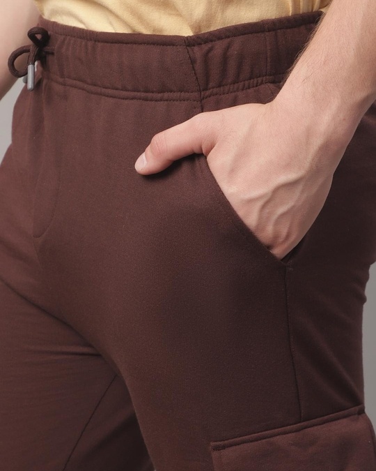 Buy Men's Brown Relaxed Fit Cargo Joggers Online at Bewakoof