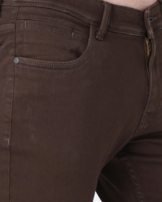 Buy Men's Brown Slim Fit Jeans Online at Bewakoof