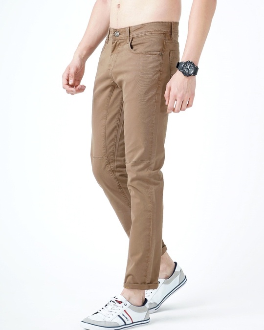 Buy Men's Brown Slim Fit Jeans for Men Brown Online at Bewakoof