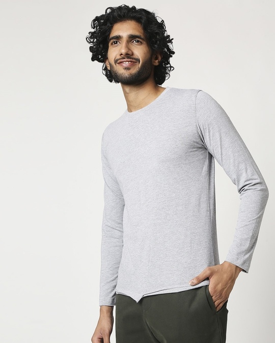 Shop Men's Full Sleeve Melange Cut & Sew T-Shirt-Design