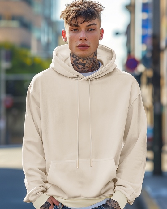 Buy Men s Gardenia Oversized Hoodies Online at Bewakoof