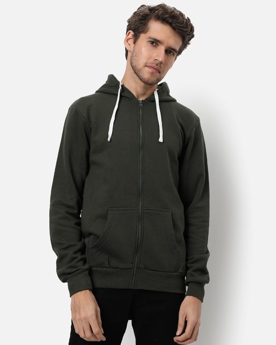 Buy Men's Green Hooded Sweatshirt for Men Green Online at Bewakoof