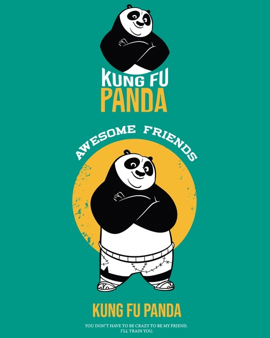 Buy Mens Green Kung Fu Panda Graphic Printed Plus Size T Shirt Online At Bewakoof 