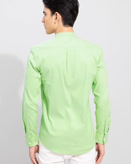 Buy Mens Green Slim Fit Shirt Online At Bewakoof 5804