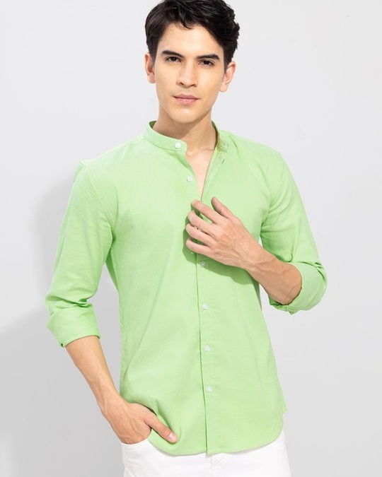 Buy Men's Green Slim Fit Shirt for Men Green Online at Bewakoof