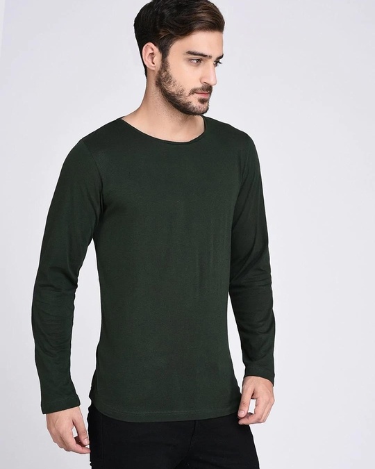 Buy Men's Green Slim Fit T-shirt Online at Bewakoof