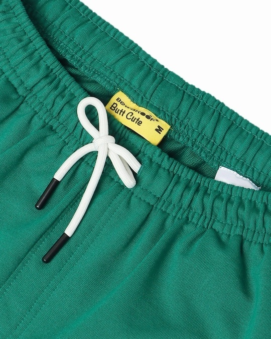 Shop Men's Green & White Color Block Shorts
