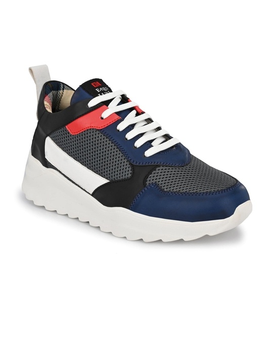 Buy Men's Grey & Black Color Block Casual Shoes Online in India at Bewakoof