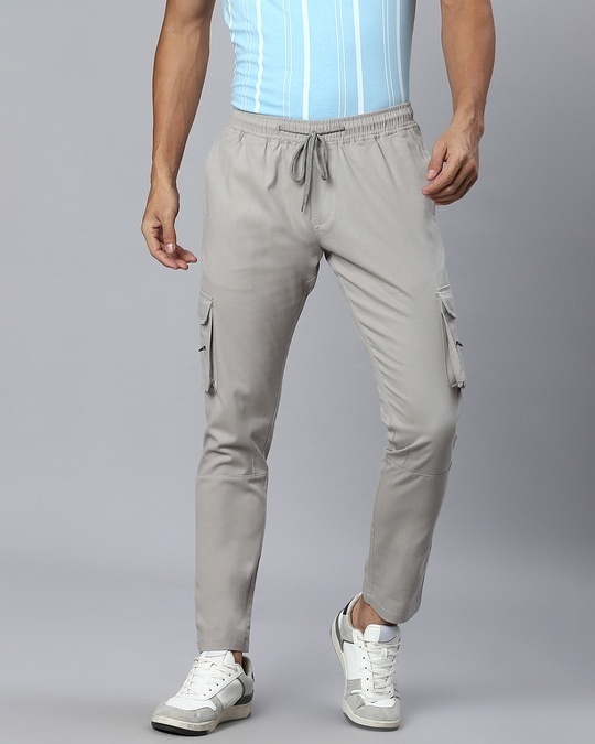 HUGO - Slim-fit cargo trousers in performance-stretch fabric