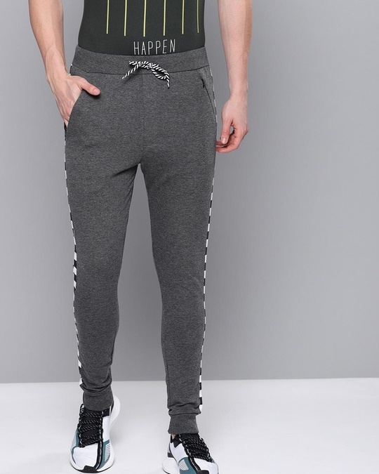 grey checked joggers