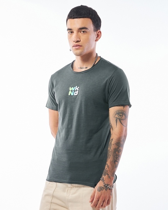 Buy Men's Grey Chill Out Puff Printed T-shirt Online at Bewakoof