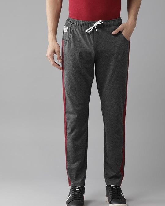 color block track pants mens