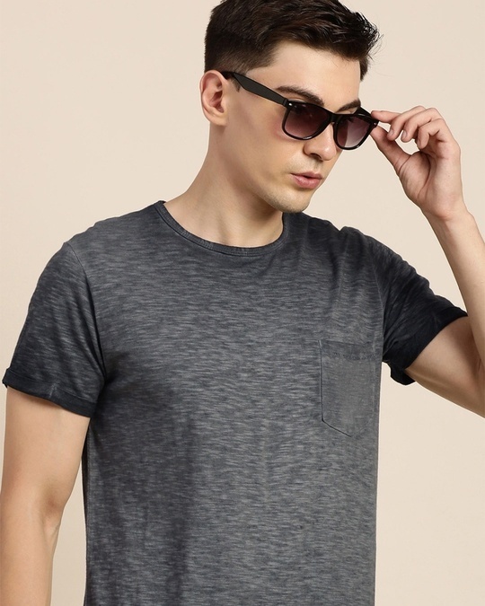 Buy Men's Grey T-shirt for Men Grey Online at Bewakoof