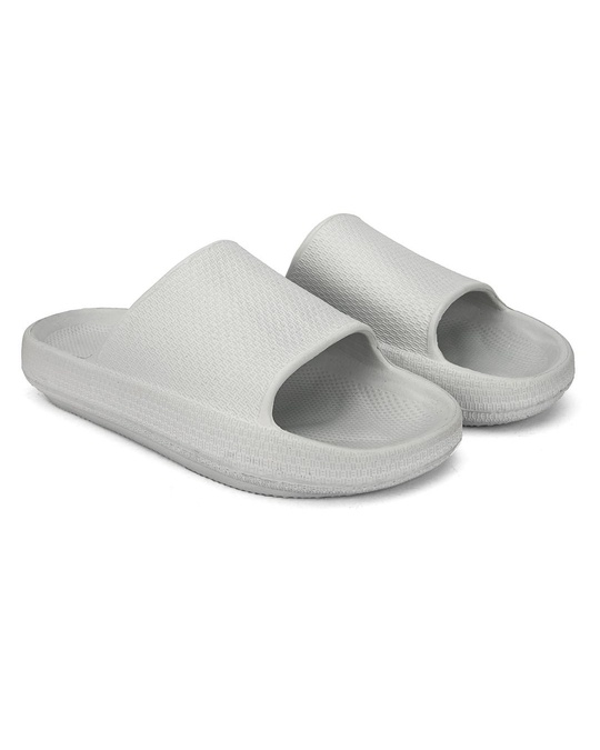 Buy Men's Grey Sliders Online in India at Bewakoof