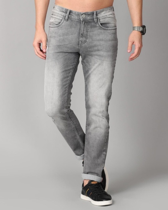 Buy Men's Grey Slim Fit Jeans for Men Grey Online at Bewakoof