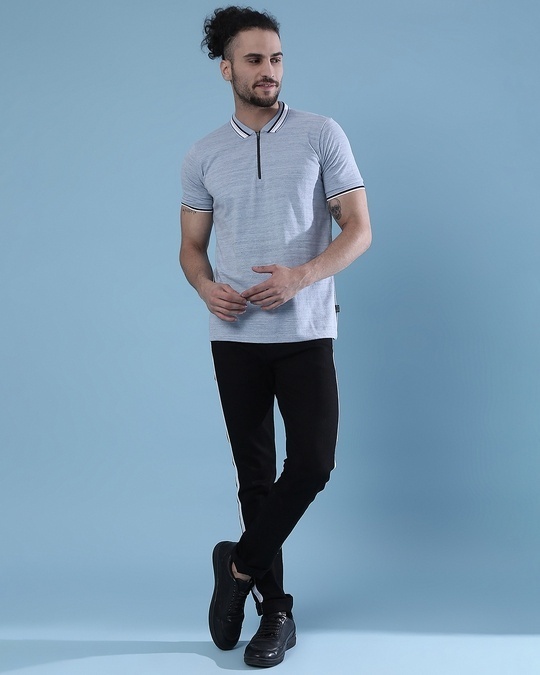 Buy Men's Light Blue Regular Fit T-shirt Online at Bewakoof