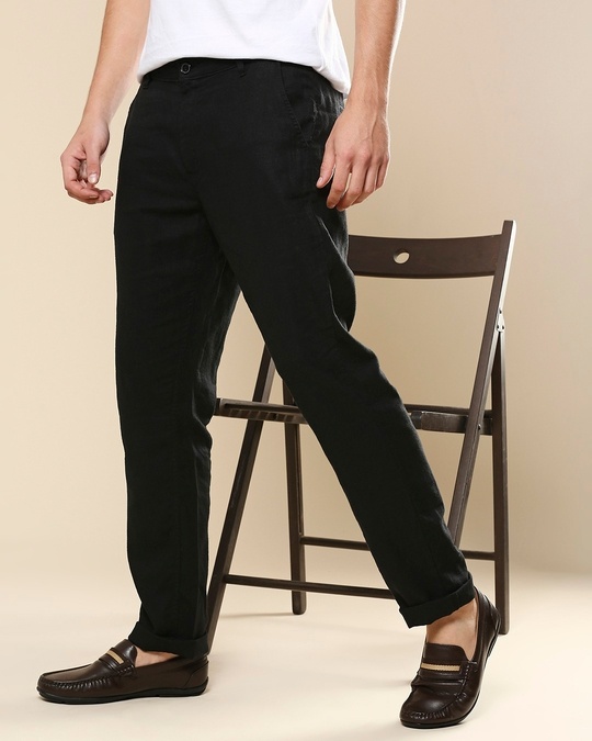 White Sand Relaxed Fit Laundered Cotton Canvas Trousers