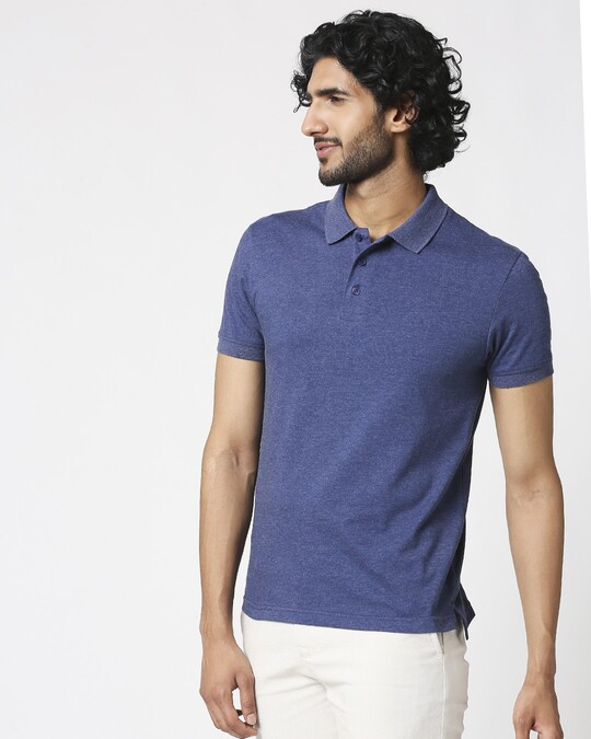 melange polo shirt