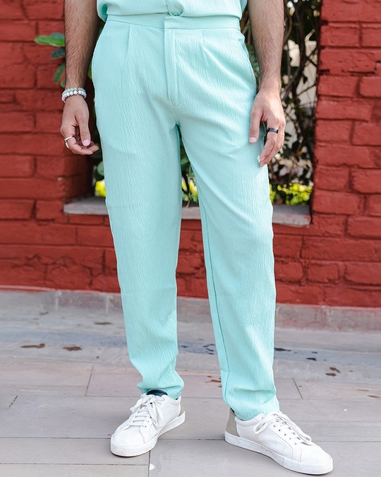 Buy Men's Mint Green Casual Pants Online at Bewakoof