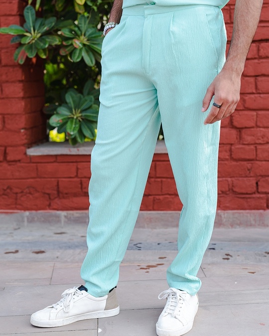 Buy Men's Mint Green Casual Pants Online at Bewakoof
