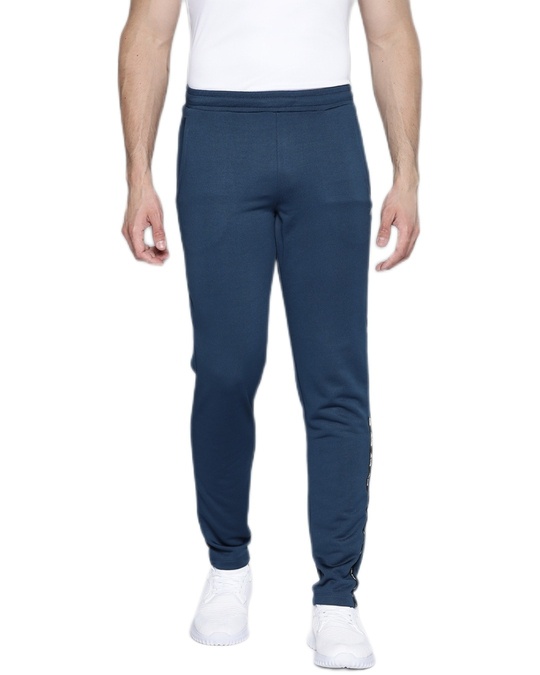 Buy Men's Navy Blue Slim Fit Training Track Pants Online at Bewakoof