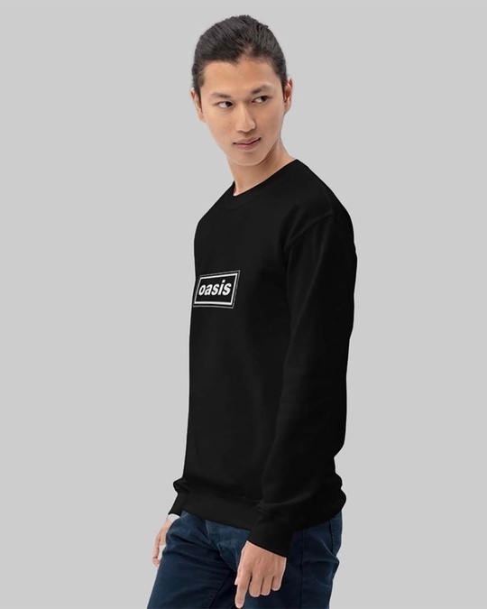 Shop Men's Black Oasis Printed Regular Fit Sweatshirt-Back