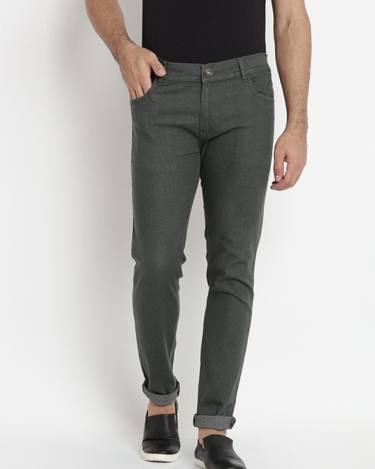 Buy Men's Olive Jeans Online at Bewakoof