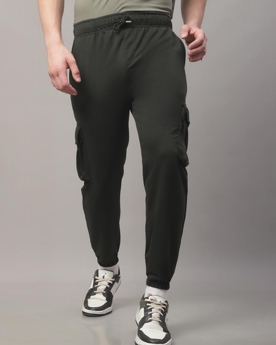 Buy Men's Olive Relaxed Fit Cargo Joggers Online at Bewakoof