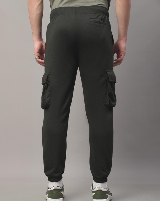 Buy Men's Olive Relaxed Fit Cargo Joggers Online at Bewakoof