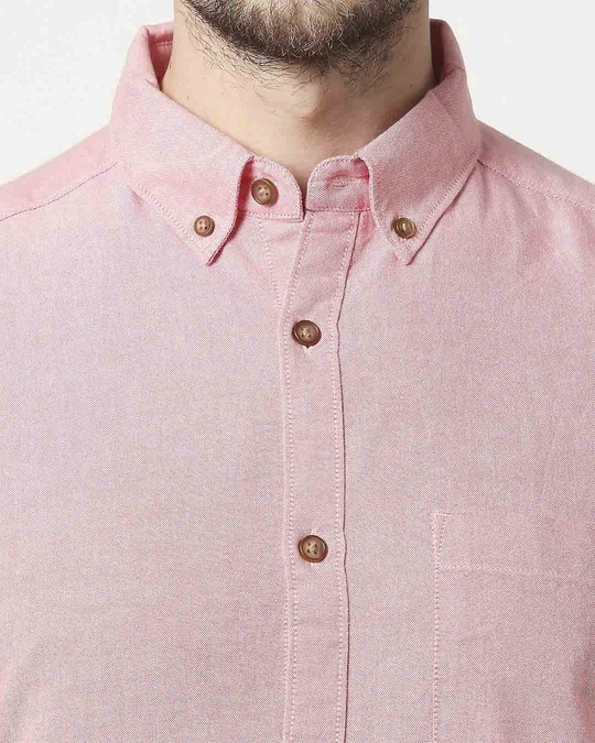 Buy Men's Pink Slim Fit Casual Oxford Shirt Online at Bewakoof