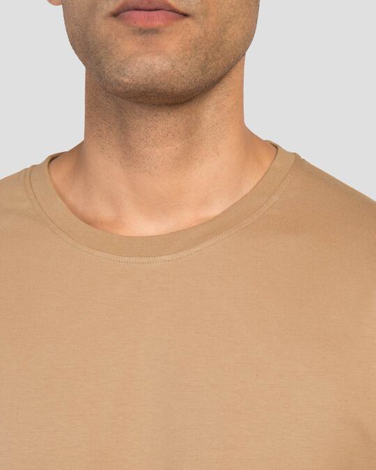 Shop Men's Plain Half Sleeve T-shirt Pack of 2(Red & Brown)