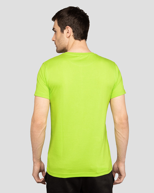 Buy Men's Plain Half Sleeve T-Shirt Pack of 2(Bold Red & Neon Green ...